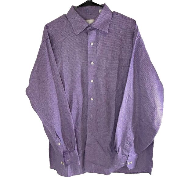 Tommy Bahama Men's Shirt Long Sleeve Button Purple Size 17 / 34 - 35 - Picture 1 of 16